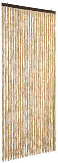 vidaXL Vliegengordijn 100x220 cm chenille beige