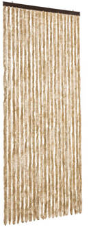 vidaXL Vliegengordijn 90x200 Cm Chenille Beige