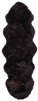 vidaXL Vloerkleed 60x180 cm schapenvacht bruin