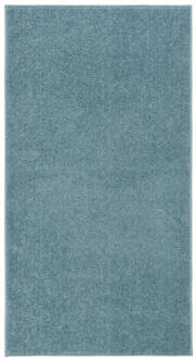 vidaXL Vloerkleed kortpolig 80x150 cm blauw