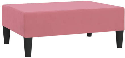 vidaXL Voetenbank 78x56x32 cm fluweel roze