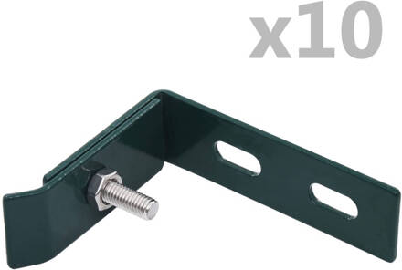 vidaXL Wand hoekverbinding 10 sets groen