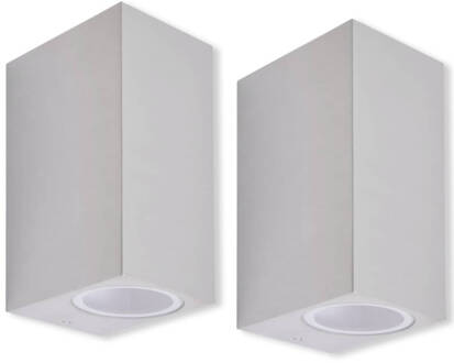 vidaXL Wandlamp buiten boven en onder licht 2 stuks