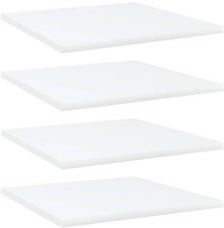 vidaXL Wandschappen 4 st 40x40x1,5 cm spaanplaat wit