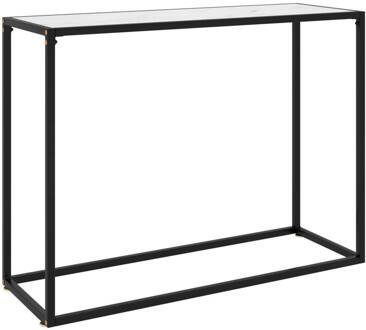 vidaXL Wandtafel 100x35x75 cm gehard glas wit