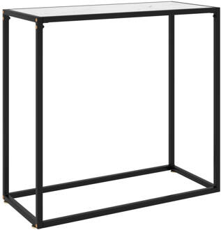 vidaXL Wandtafel 80x35x75 cm gehard glas wit