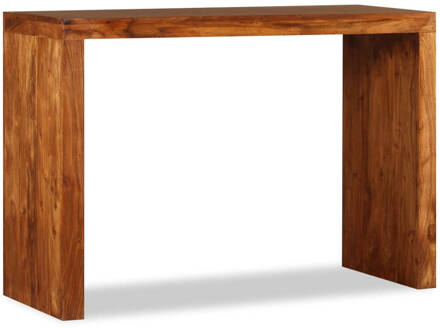 vidaXL Wandtafel massief hout met sheesham afwerking 110x40x76 cm Bruin