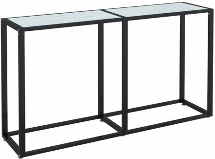 vidaXL Wandtafel Wit marmer 140 x 35 x 75.5 cm