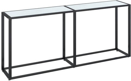 vidaXL Wandtafel Wit marmer 180 x 35 x 75.5 cm