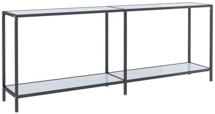 vidaXL Wandtafel Wit marmer 200 x 35 x 75.5 cm