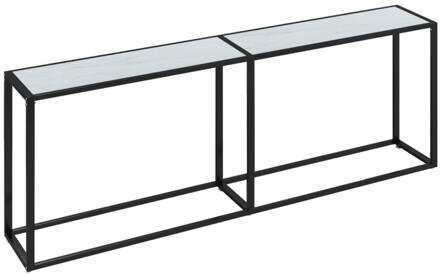 vidaXL Wandtafel Wit marmer 220 x 35 x 75.5 cm