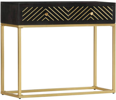 vidaXL Wandtafel Zwart en goud