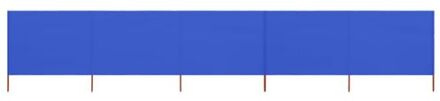 vidaXL Windscherm 5-panelen 600x120 cm stof azuurblauw