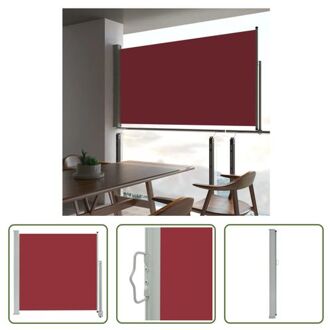 vidaXL zijluifel - 160 x 0-300 cm - UV-bestendig - automatische terugrolfunctie - rood