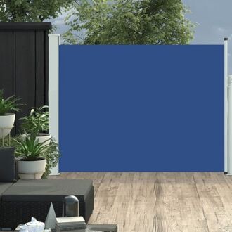 vidaXL Zijscherm - Blauw - 140 x (0-500) cm - UV- en scheurbestendig polyester
