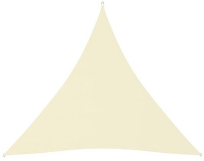 vidaXL Zonnescherm driehoekig 3x3x3 m oxford stof crèmekleurig - Parasol