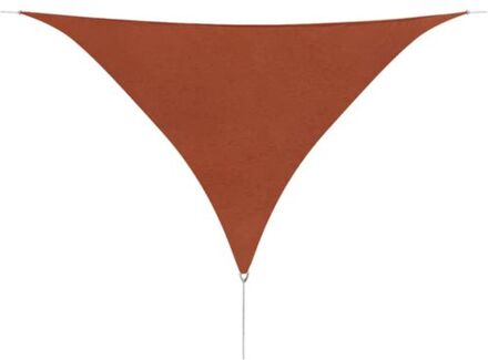 vidaXL Zonnescherm - Driehoekig 5x5x5 M - Terracotta Pu-gecoat Oxford Stof