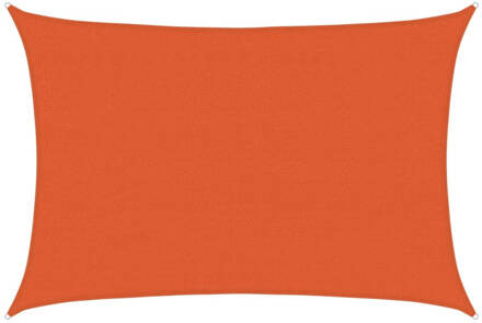 vidaXL Zonnezeil 160 g/m² 3,5x5 m HDPE oranje