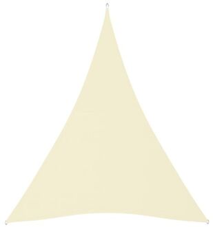 vidaXL Zonnezeil Driehoek 5x7x7m - Crème PU-gecoat Oxford - Waterbestendig