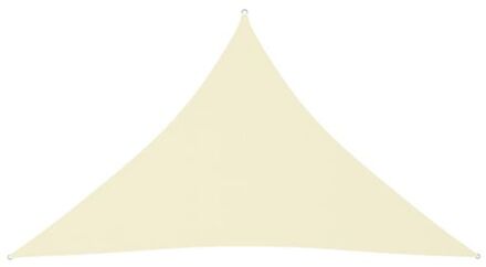 vidaXL Zonnezeil Driehoekig - 3.5 x 3.5 x 4.9 m - Crème - PU-gecoat Oxford stof - Waterbestendig