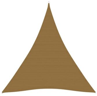vidaXL Zonnezeil driehoekig - 3x4x4 m - HDPE - Taupe
