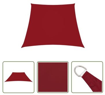 vidaXL Zonnezeil - Rood - PU-gecoat oxford - 2/4 x 3 m