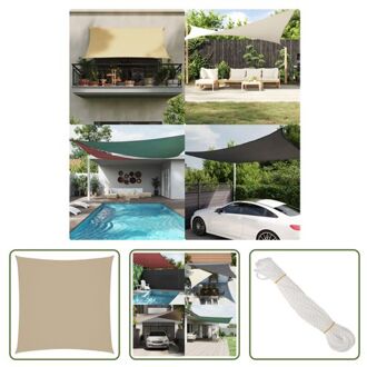 vidaXL Zonnezeil - Tuinaccessoires - 7 x 7 m - Beige - Waterbestendig