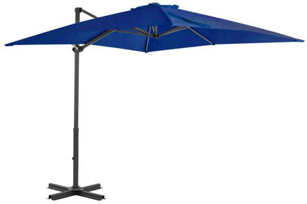 vidaXL Zweefparasol met aluminium paal 250x250 cm azuurblauw