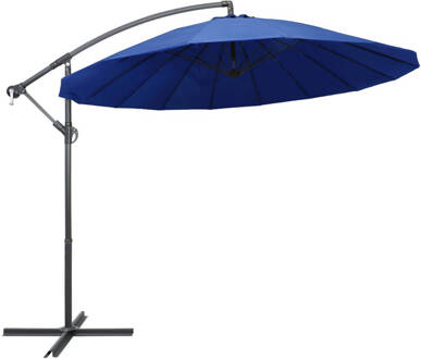 vidaXL Zweefparasol met aluminium paal 3 m blauw