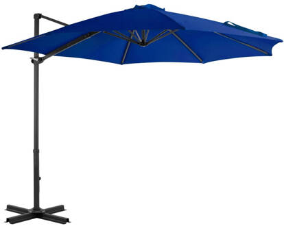 vidaXL Zweefparasol met aluminium paal 300 cm azuurblauw