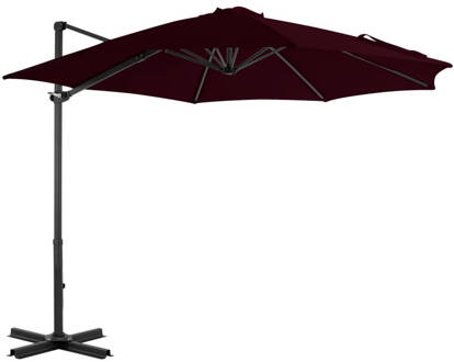 vidaXL Zweefparasol met aluminium paal 300 cm rood