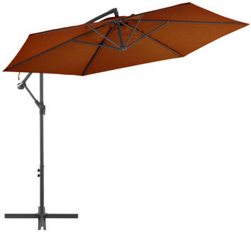 vidaXL Zweefparasol met aluminium paal 300 cm terracotta