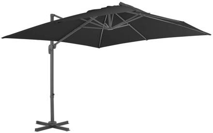 vidaXL Zweefparasol met aluminium paal 300x300 cm antraciet Grijs