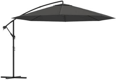 vidaXL Zweefparasol met aluminium paal 350 cm antraciet Grijs