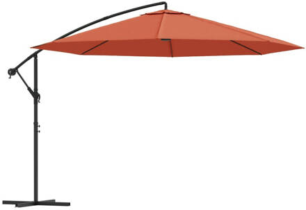 vidaXL Zweefparasol met aluminium paal 350 cm terracottakleurig Bruin