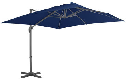 vidaXL Zweefparasol met aluminium paal 3x3 m azuurblauw