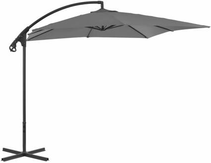 vidaXL Zweefparasol met stalen paal 250x250 cm antraciet Grijs