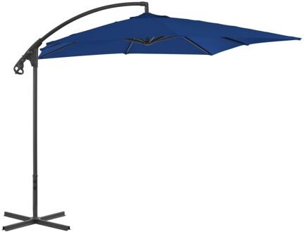 vidaXL Zweefparasol met stalen paal 250x250 cm azuurblauw