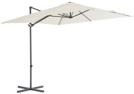 vidaXL Zweefparasol met stalen paal 250x250 cm zandkleurig Beige