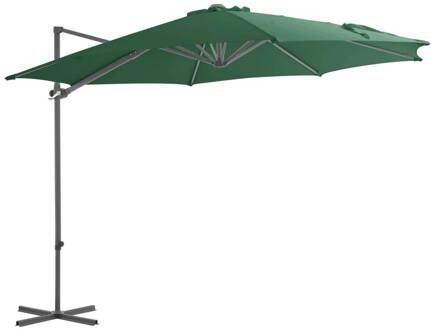 vidaXL Zweefparasol met stalen paal 300 cm groen