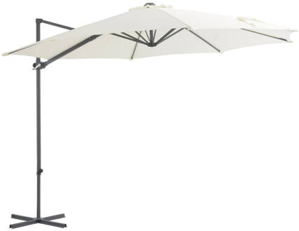 vidaXL Zweefparasol met stalen paal 300 cm zandkleurig Beige