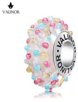 Video! Zoete Snoep Glas Bedels 925 Sterling Zilver Fit Armbanden & Bangles Voor Vrouwen Sieraden VDLL017