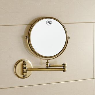 Vidric Rose Gold/Gold/Antiek/Chroom/Zwart Olie Geborsteld messing muur make-up spiegel 8 inch badkamer spiegel decoratieve dressing mirro