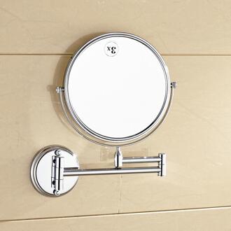 Vidric Rose Gold/Gold/Antiek/Chroom/Zwart Olie Geborsteld messing muur make-up spiegel 8 inch badkamer spiegel decoratieve dressing mirro