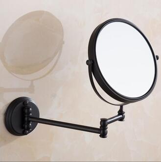 Vidric Rose Gold/Gold/Antiek/Chroom/Zwart Olie Geborsteld messing muur make-up spiegel 8 inch badkamer spiegel decoratieve dressing mirro