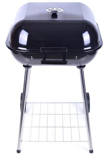 Vier Benen Met Katrol Bbq Grill Barbecue Charbon De Bois Met Deksel Voor Familie Party Black 21 Inch houtskool Grill Roker