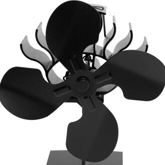 Vier-blad Fans Thermische Power Haard Ventilator Warmte Aangedreven Houtkachel Fan voor Hout/Log Brander/ haard Milieuvriendelijk