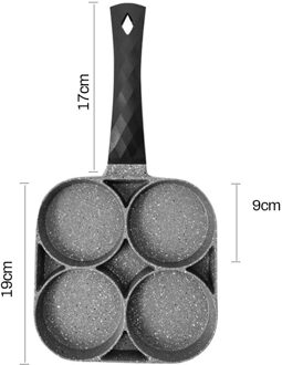 Vier-Gat Omelet Pan For A Burger Eieren Ham Pannenkoek Maker Houten Handvat Frituren Pot Non-stick Koken Ontbijt 01