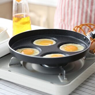Vier-Gat Omelet Pan Voor Eieren Ham Pannenkoek Maker Braadpannen Geen Olie-Rook Non-stick ontbijt Grill Pan Kookpot