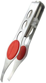 Vier-Hole Led Licht Wenkbrauw Clip/Ontharing Tweezer/Gezicht Haar Remover Rvs Wenkbrauw Pincet